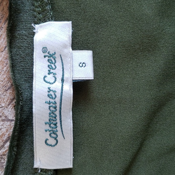 COLDWATER CREEK Green Lace button down top SZ. Small EUC - Picture 2 of 5